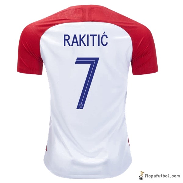 Camiseta Croatia Replica Primera Ropa Rakitic 2018 Rojo